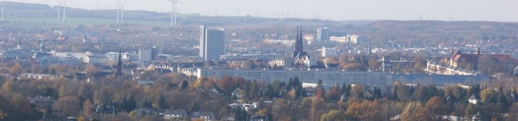 Ein Ausschnitt der Stadt Chemnitz